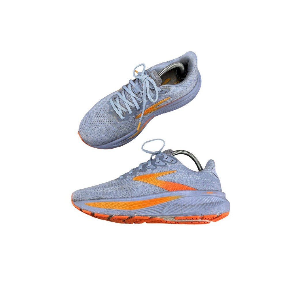 Brooks Ghost 17 Shoes Periwinkle Blue Orange Mesh Sneaker Running Women's 9.5